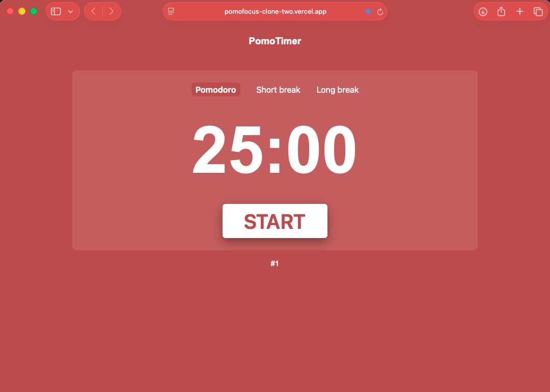 pomotimer app pomodoro screen